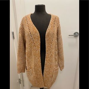 ❤️Orange Cable Open Knit Cardigan S